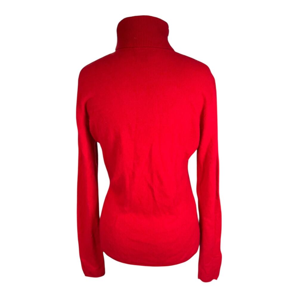 Neiman Marcus 100% Cashmere Red Turtleneck Sweater (Size [insert]) - Picture 2 of 10